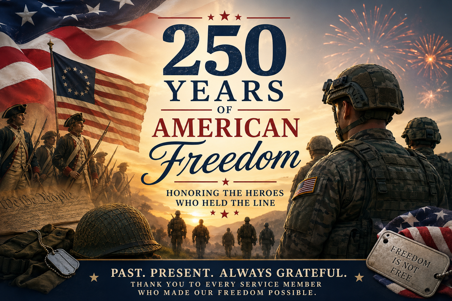 Celebrating 250 Years of American Freedom: Honoring Those Who Held the Line